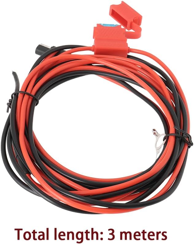 OTOTEC HKN4137 Radio-Stromkabel, 12 V, Mobilfunk-Netzkabel mit Inline-Sicherung und Klemmen, HKN9402