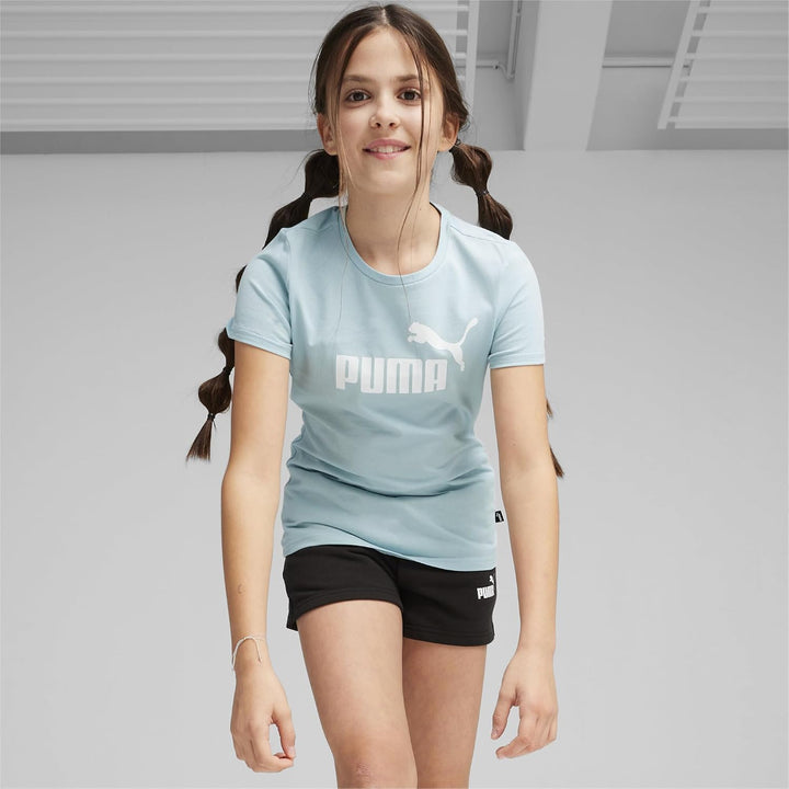 PUMA Mädchen Logo Tee &amp; Shorts Set G Trainingsanzug 128 Turquoise Surf, 128 Turquoise Surf