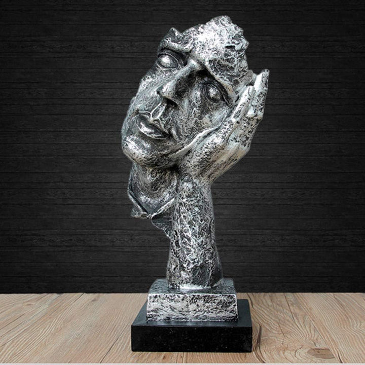 LEPENDOR Abstrakter und kreativer Schreibtisch Dekorationen Die Gesichtsdenker Statue, Handgefertigt