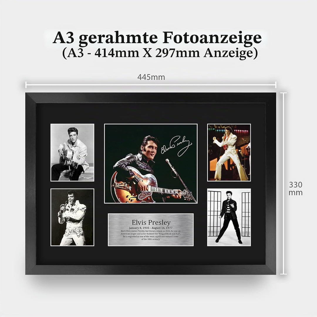HWC Trading FR A3 Elvis Presley Musician The King Geschenke Gedruckt Signiert Autogramm Bild Für Mus