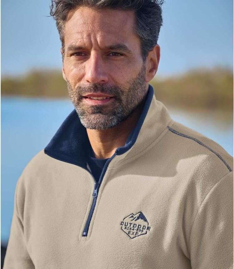ATLAS FOR MEN - 2er-Pack Microfleece-Pullover - Fleecepullover Herren - Fleece Herren - Fleece Pullo