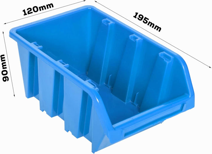 botle 100 x Stapelboxen Werkstatt Garage Sichtlagerboxen Sichtlagerkästen Stapelkisten Sortierboxen