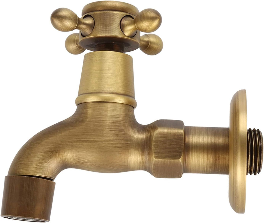 Wand-Wasserhahn Massiv Messing Kaltwasser