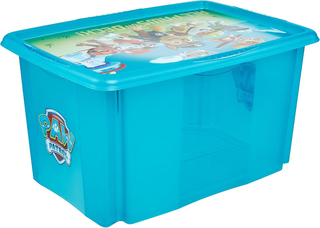 keeeper Paw Patrol Aufbewahrungsbox mit Deckel, Dreh- und stapelbar, Für Kinder, 45 l, Karolina, Fre