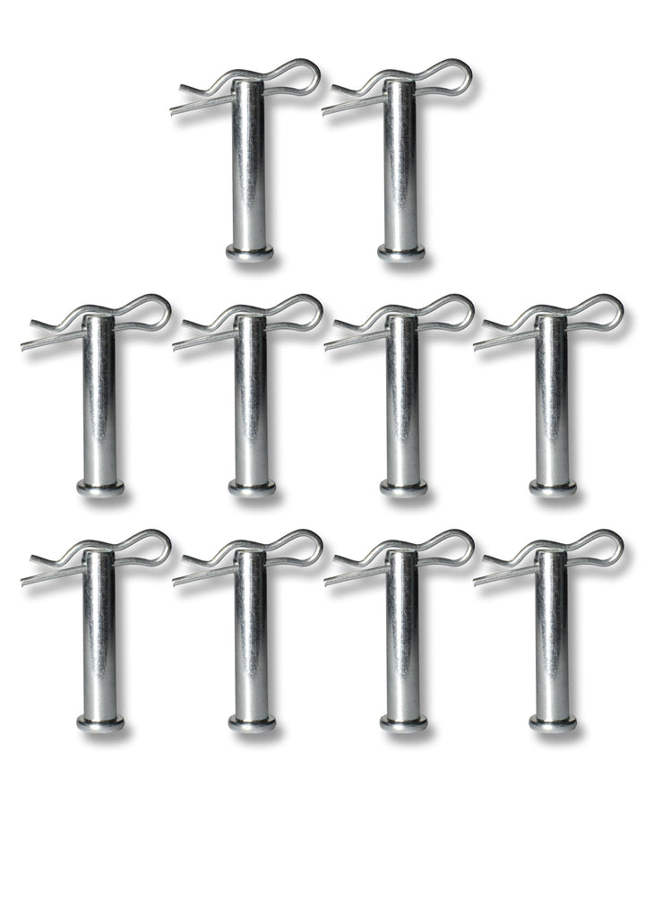 Werhe® 10 tlg. SchnellwechselBolzen für Erdbohrer. Bohrerverschluss Sicherungsbolzen mit Splint. Her