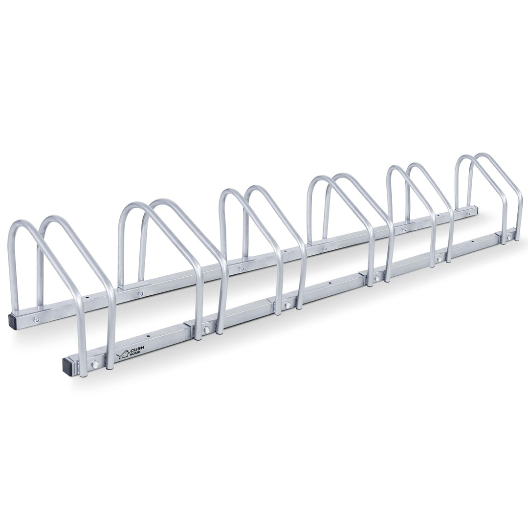 CCLIFE Fahrradständer Boden für 6 Fahrräder mit Reifenbreiten bis 55 mm Eisen Fahrradhalter 160 x 32