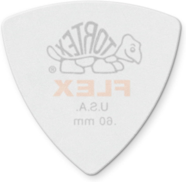 Médiators Jim Dunlop 0,60mm Tortex Flex Triangle 0,60mm sachet de 72 60 mm Weiss, 60 mm Weiss