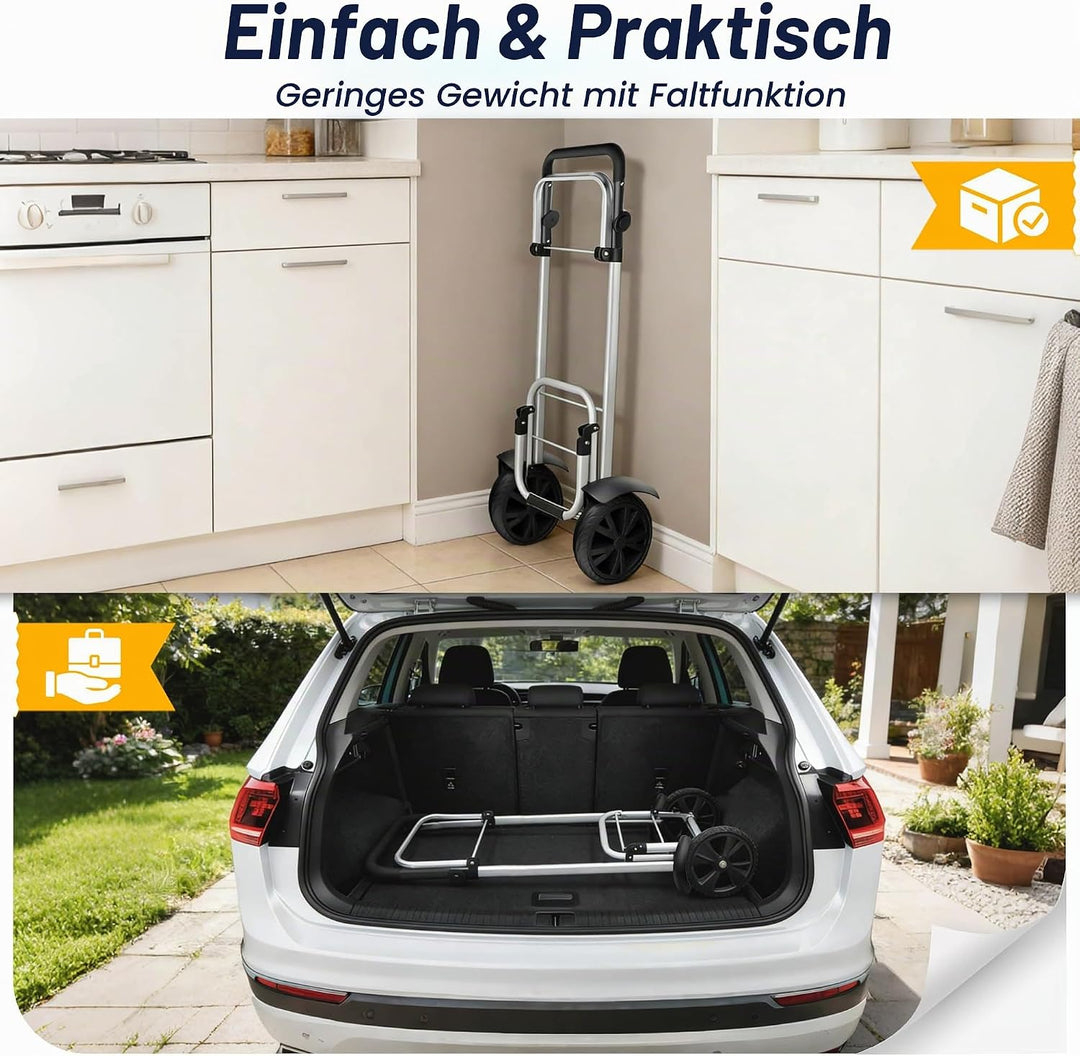 UISEBRT 3in1 Einkaufstrolley klappbar mit 56L gross Volumen,Multifunktionaler Einkaufsroller mit Küh