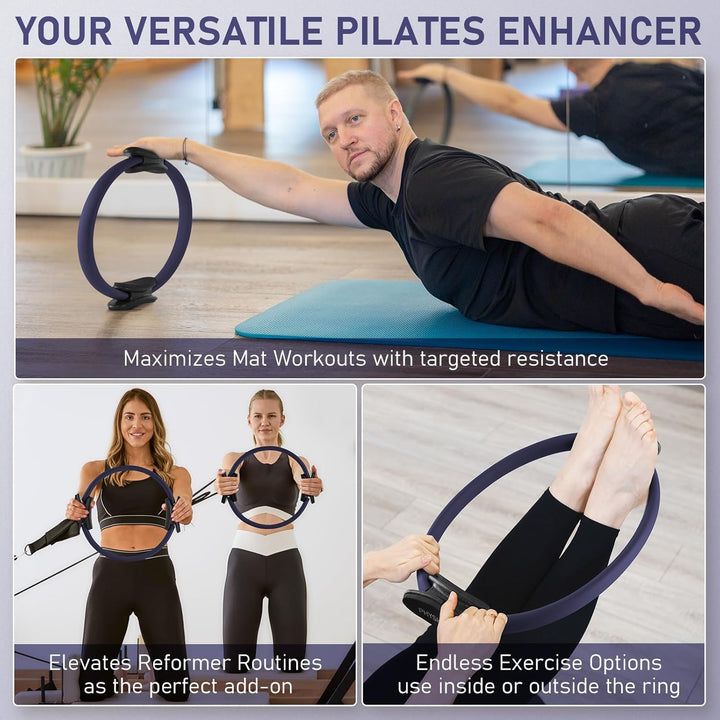 Pilates Set, 15 in/ 38 cm Pilates-Ring oder -Set, Matten-Pilates-Ausrüstung für zu Hause, unverzicht