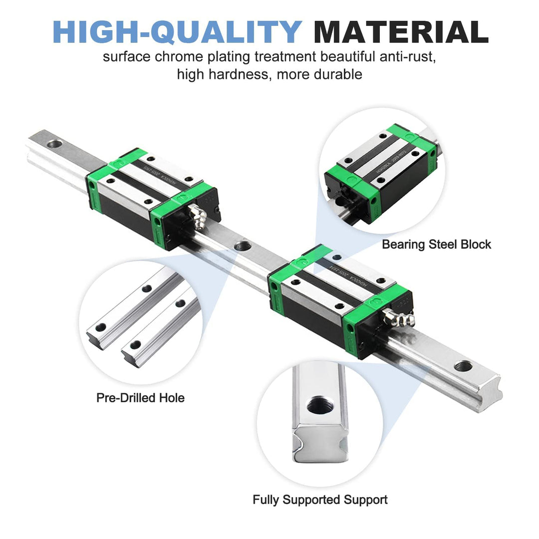 CNCMANS Linearführung Set enthalten 2PCS HGR20 800mm Linearschiene mit 4PCS Gleitblock + 1PCS SFU160