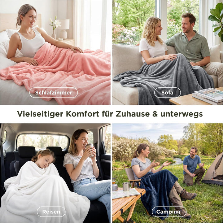 BEDSURE Kuscheldecke Flauschig Decke Fleecedecke - Wohndecke Warm Winter Weich, Sofadecke XL, Gesche