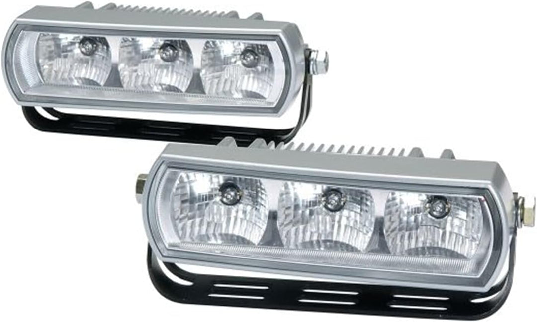 HELLA - LED-Tagfahrleuchtensatz - 24/12V - Anbau - Lichtscheibenfarbe: glasklar - Kabel: 1800mm - Fa