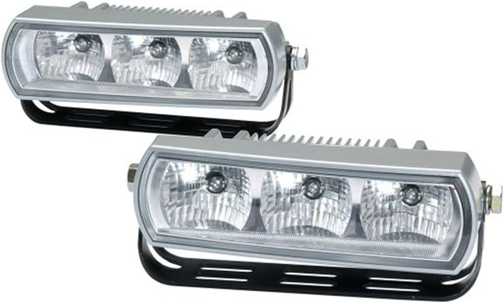 HELLA - LED-Tagfahrleuchtensatz - 24/12V - Anbau - Lichtscheibenfarbe: glasklar - Kabel: 1800mm - Fa