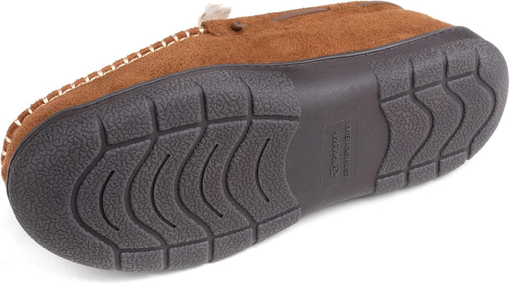 Zigzagger Herren Microsuede Mokassin Hausschuhe Memory Foam Hausschuhe 44 EU Kamel, 44 EU Kamel