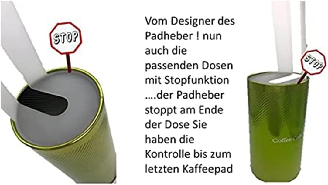 kaffeepaddose mit padheber