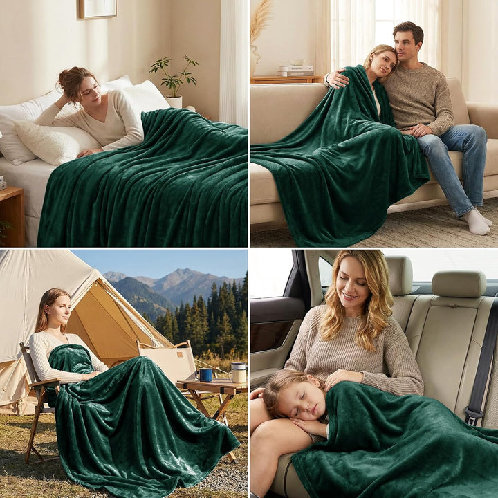 CozyLux Kuscheldecke Flauschig Decke 230x270 cm Waldgrün, 230x270 cm Waldgrün