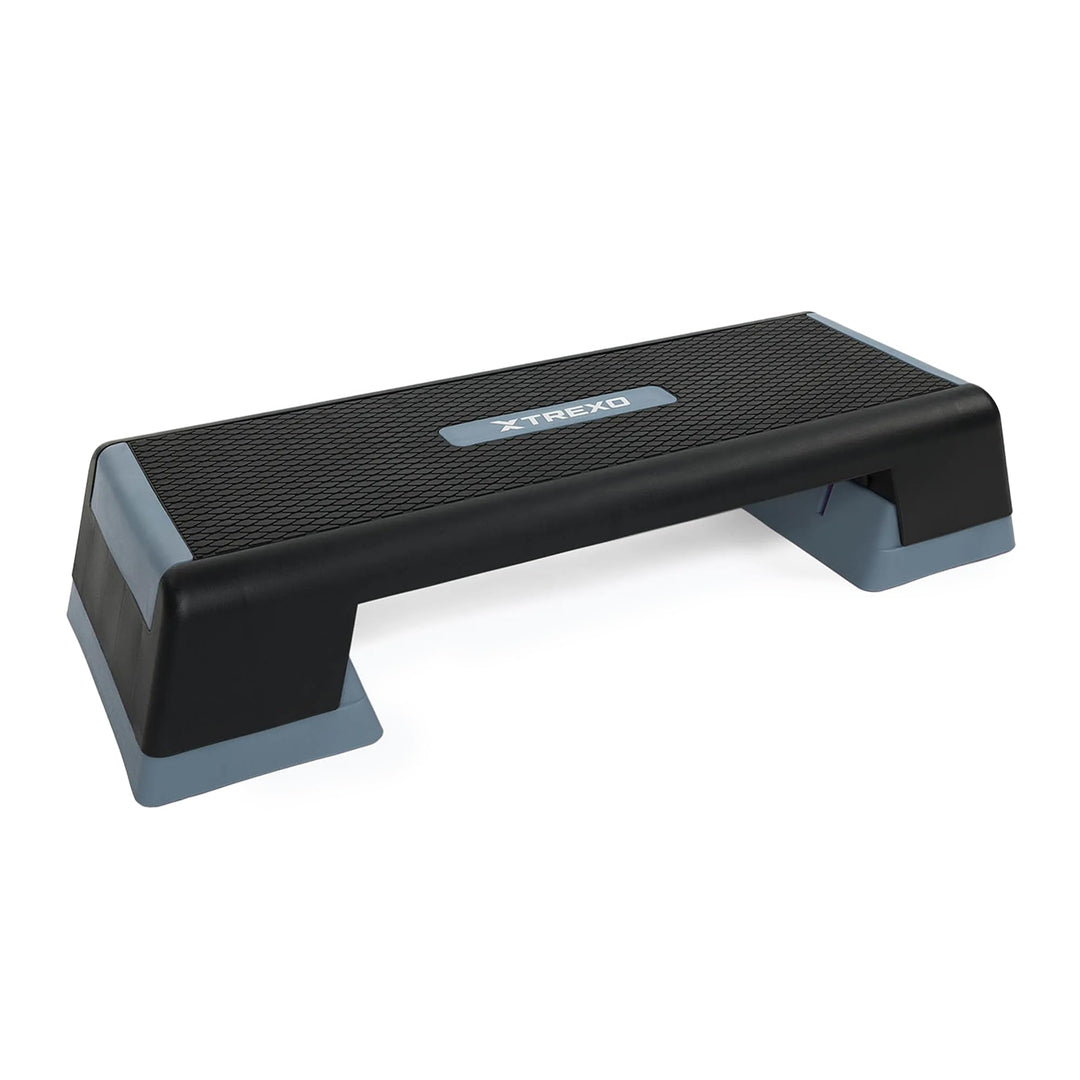 TREXO Aerobic Step 98 x 38 cm Für Cardio- und Fitnesstraining Höhenverstellbar 15-20-25 cm Langlebig