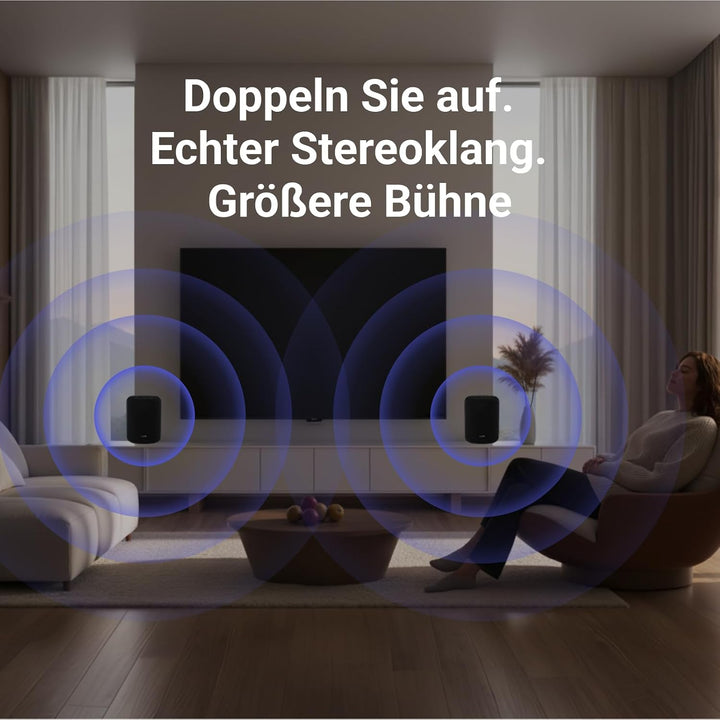 WiiM Sound Lite Smart Speaker, Hi-Res 24-bit/192 kHz, AI RoomFit™ Raumkorrektur, 100W Peak, WLAN 6E/