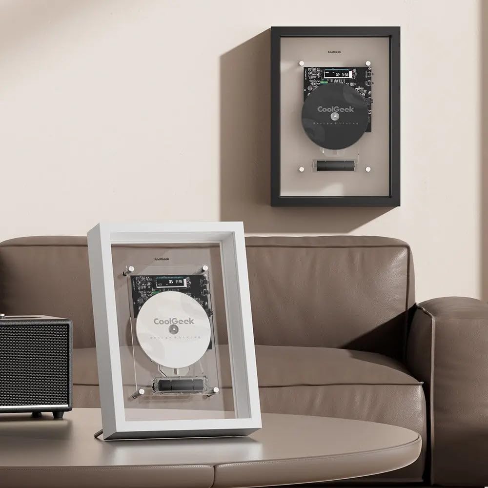 M1 Vertikaler Bluetooth CD-Player, Tragbar, Transparentes Design, Transparenter vertikaler CD-Player