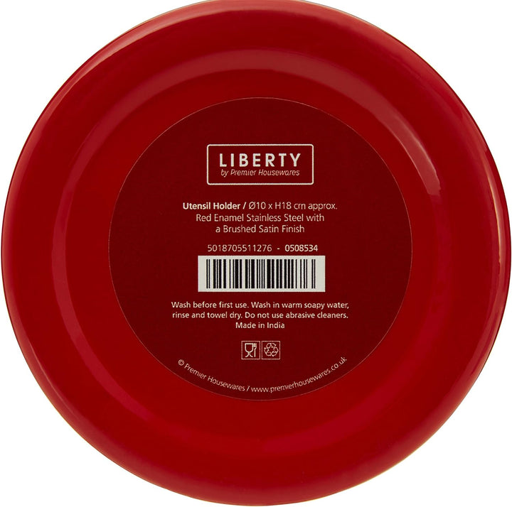 Premier Housewares Utensilienhalter &amp; bdquo Liberty &amp; ldquo rot, Emaille, 10x10x18, Rot