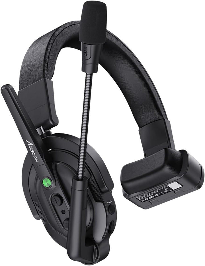 Accsoon - Como - Enthält EIN Host-Headset und Acht Remote-Headsets - Ergonomisches Design - 400 Mete