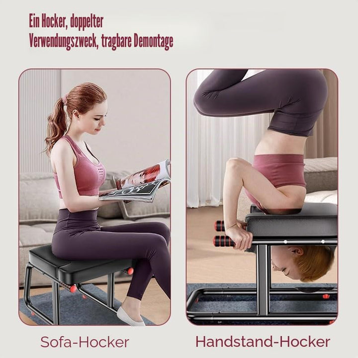Multifunktionaler U-förmiger Hocker, 250 kg Kapazität, doppelte Armlehne, rutschfeste Yoga-Fitness-H