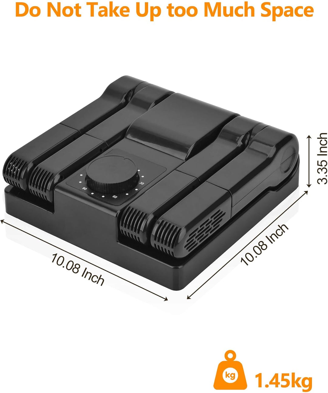Schuhtrockner Elektrisch Schuhwärmer für Schuhe, Stiefel,200W (Schwarz, L) Schwarz L, Schwarz L