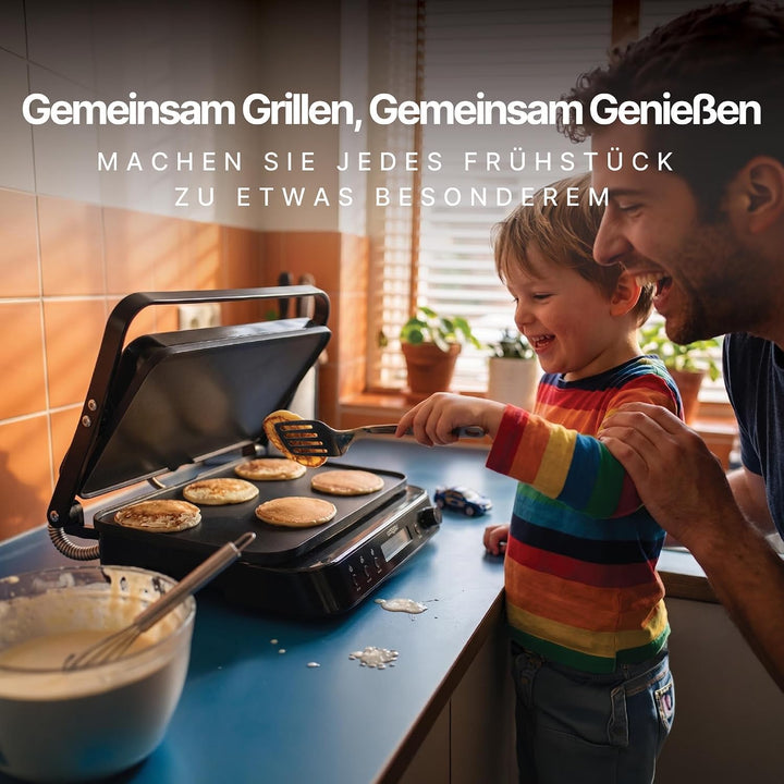 Seeger MultiGrill XL, 3-in-1 Kontaktgrill, 80°C-230°C