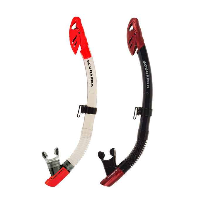 SCUBAPRO Spectra Dry Schnorchel Rot/Transparent, Rot/Transparent