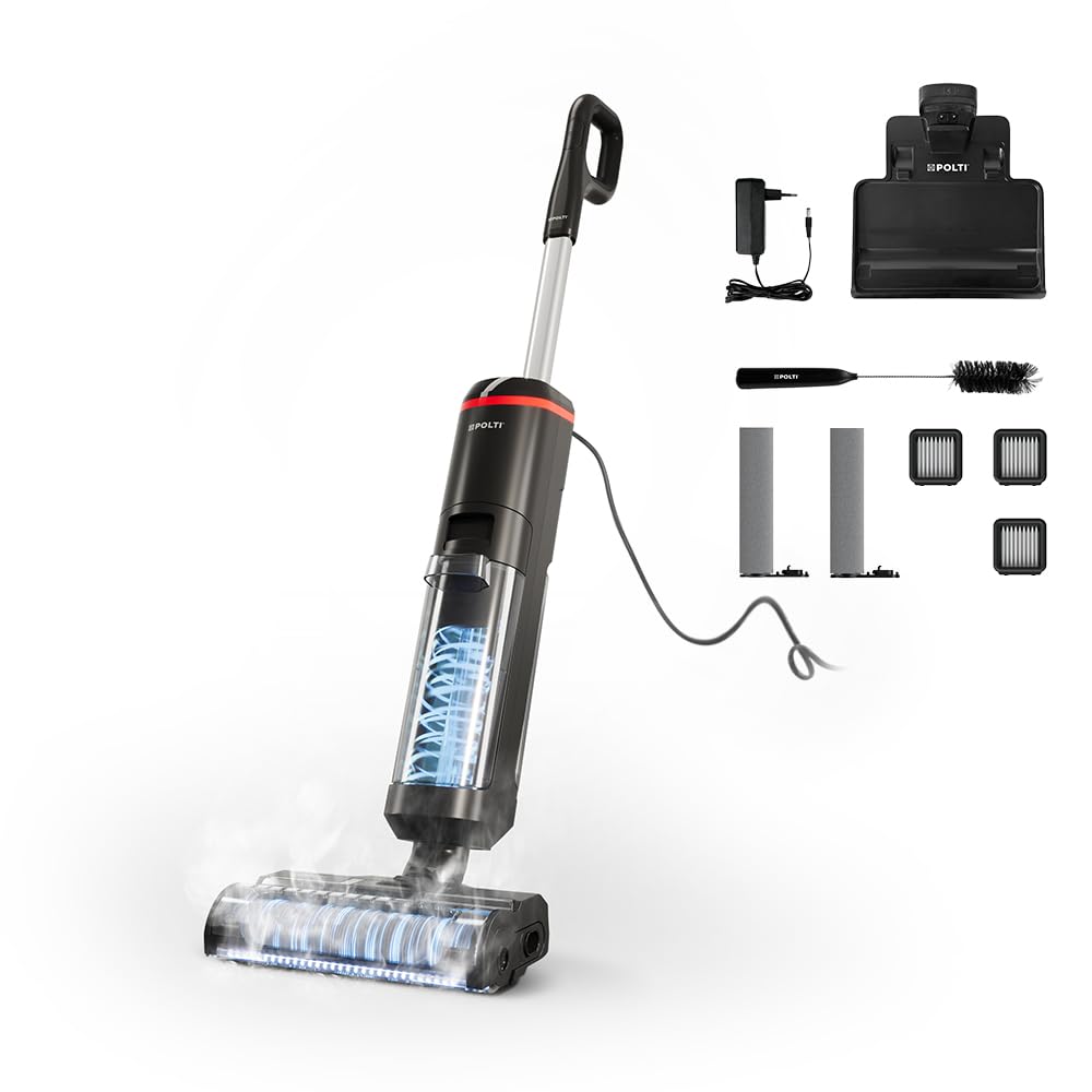 Polti Rollysteam WD20 WDEU0004, Bodenwischer mit Dampffunktion, Schwarz