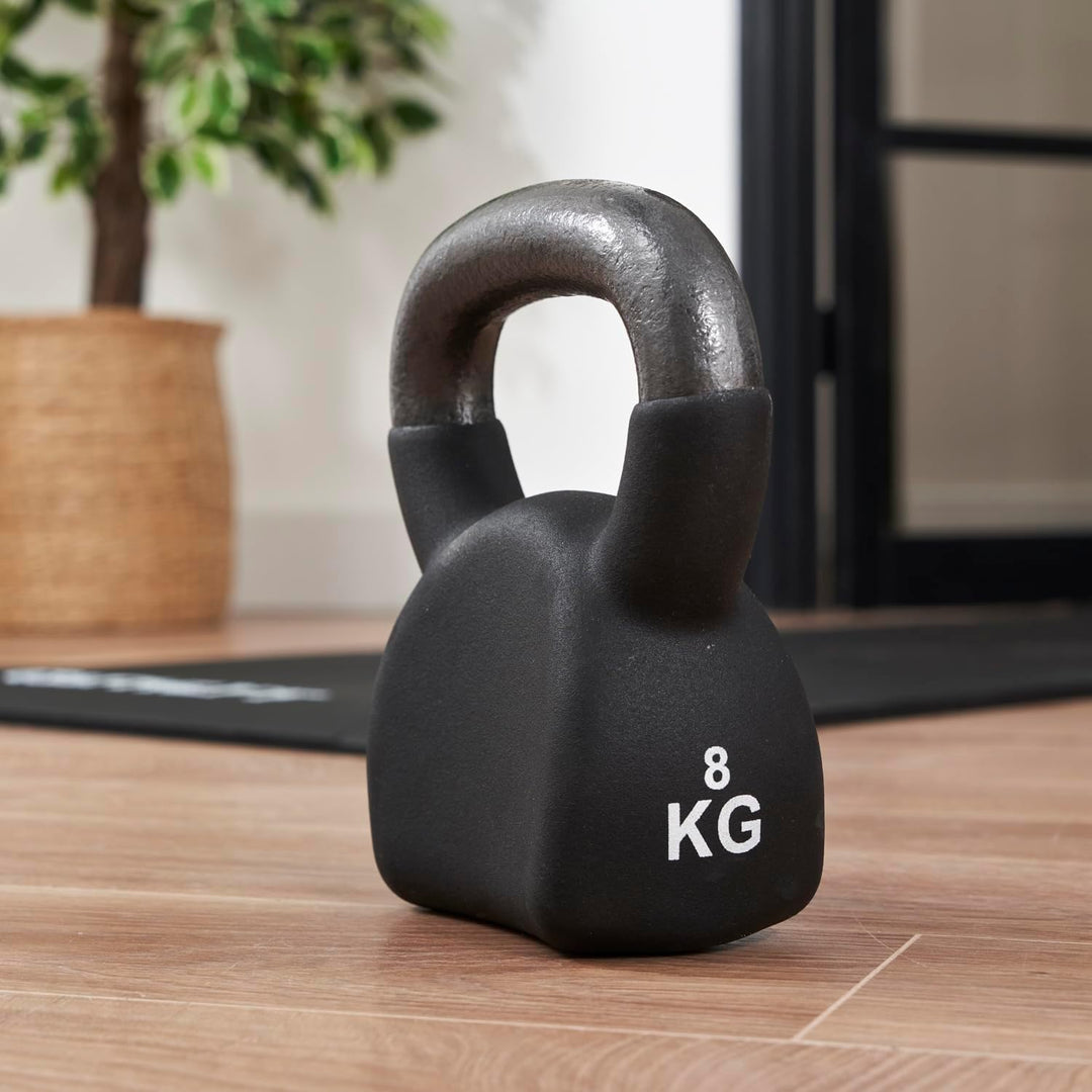 Athlyt - Cast Kettlebell|Kugelhantel aus Gusseisen, 12 kg 8 kg Schwarz, 8 kg Schwarz