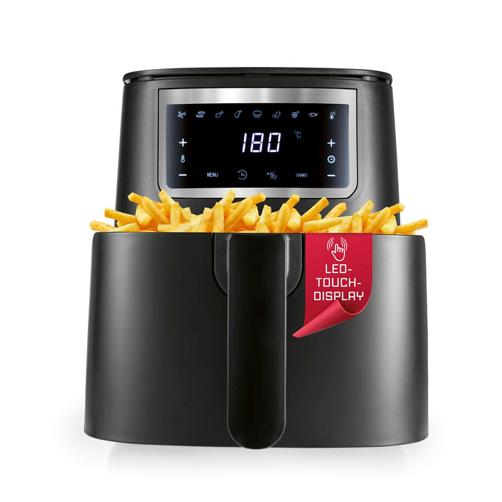 GOURMETmaxx Heissluftfritteuse 4 L Airfryer | Fritteuse mit Touchscreen, 9 Funktionen &amp; 8 Programmen