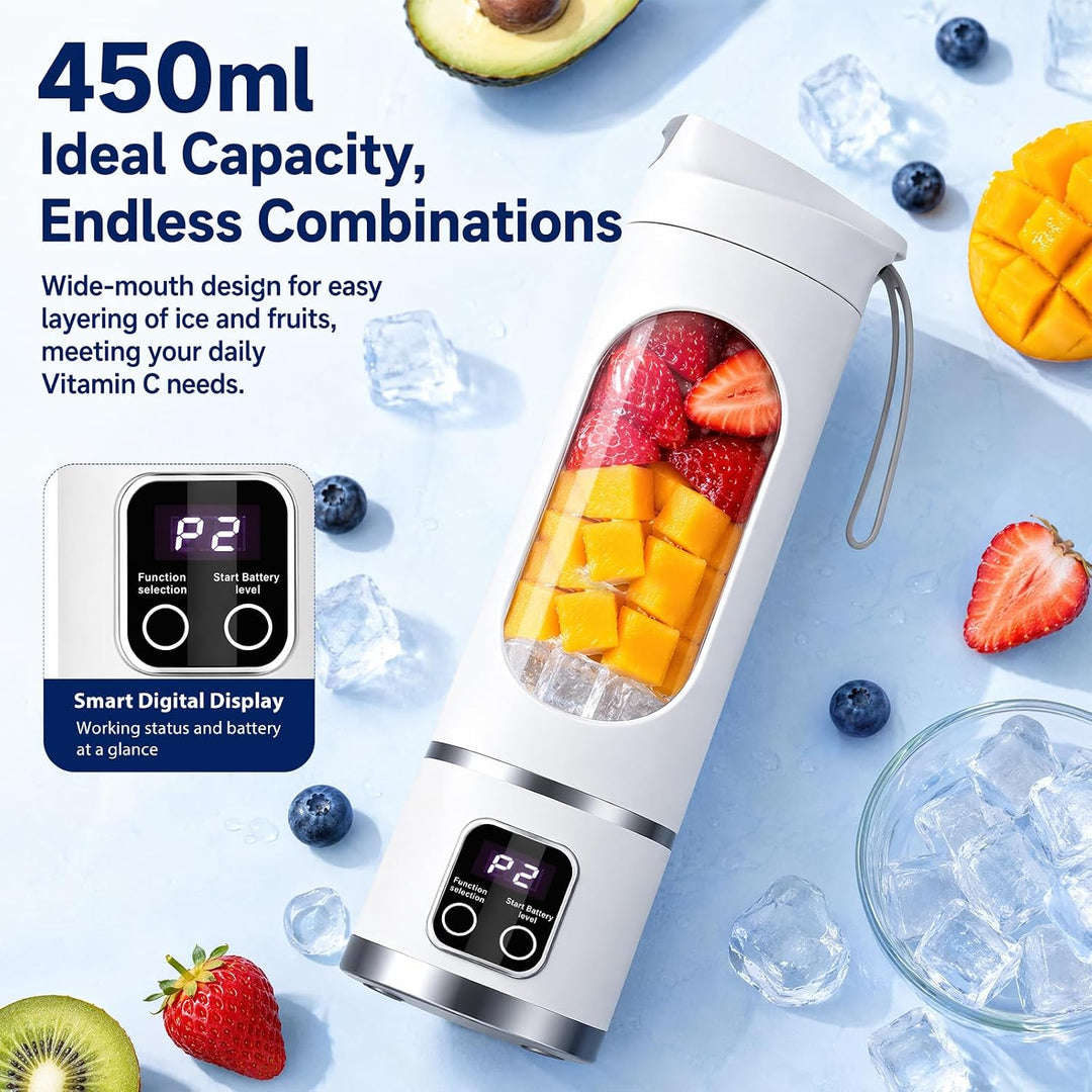 Tragbarer Mixer Smoothie Maker To Go, 500ml Mini Mixer für Shakes, Akku Smoothie Maker Klein, Portab