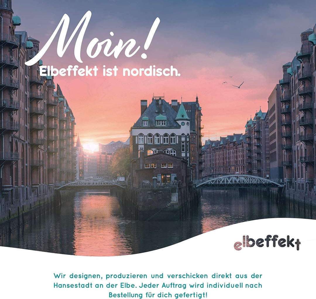 Elbeffekt Buntes Kinder Holzschild - personalisierbares Geschenk für Kinder - Kinderzimmer Deko - pe