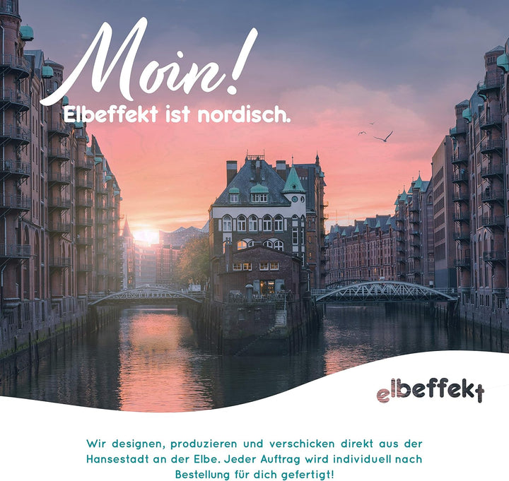 Elbeffekt Buntes Kinder Holzschild - personalisierbares Geschenk für Kinder - Kinderzimmer Deko - pe