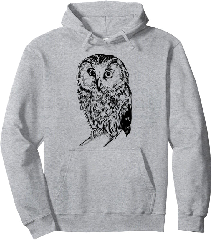 Strichzeichung - Eule Pullover Hoodie