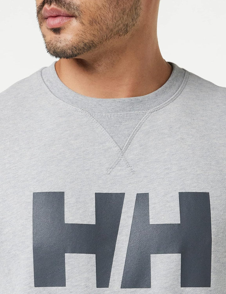 Helly Hansen Herren HH Logo Crew Pullover 950 Grey Melange S, 950 Grey Melange S