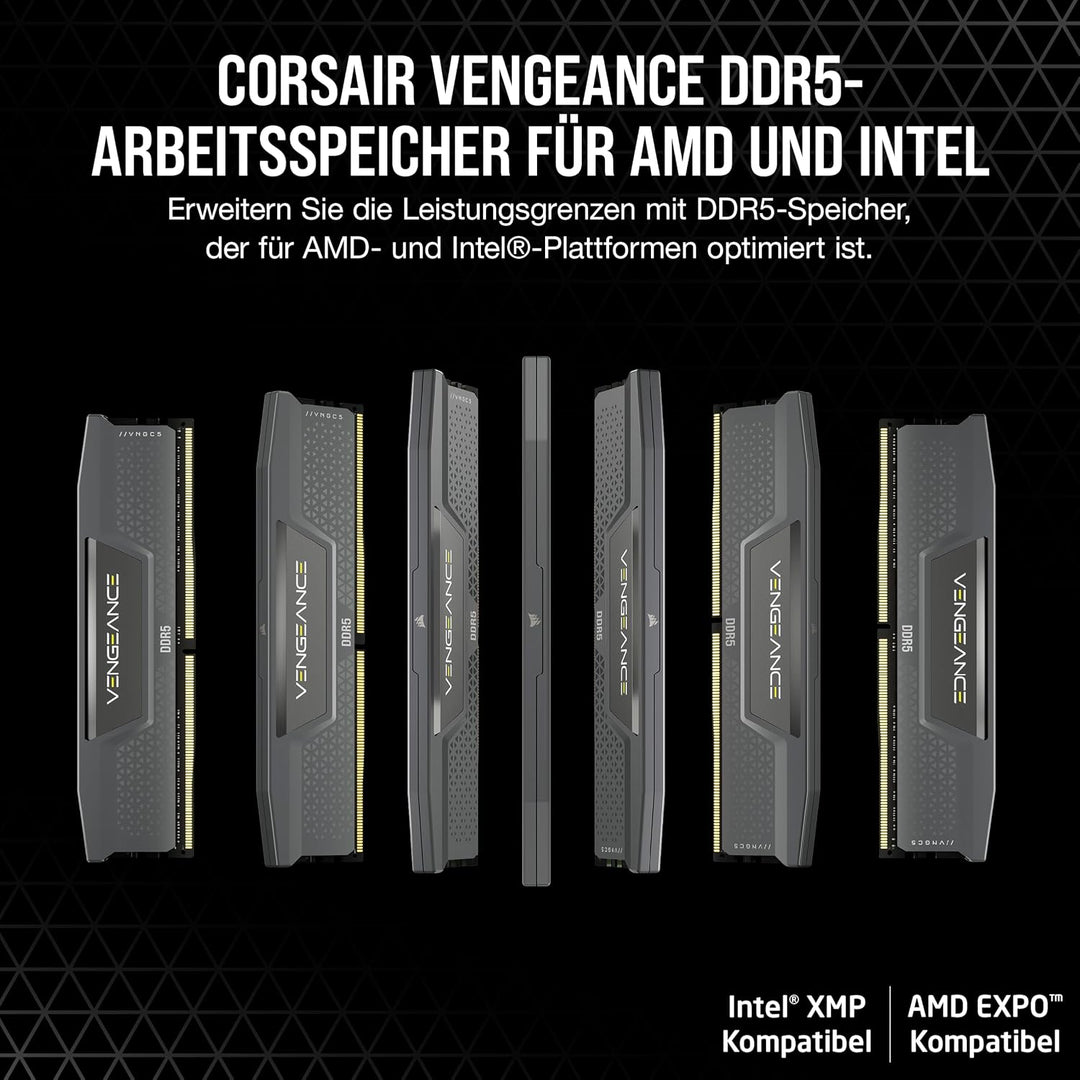 Corsair VENGEANCE DDR5 RAM 64GB (2x32GB) 5600MHz CL40 AMD EXPO iCUE Kompatibel Computer Speicher - G