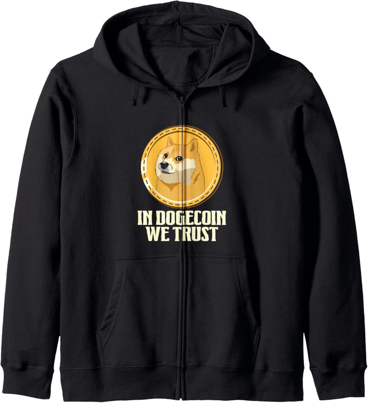 In Dogecoin We Trust Funny Crypto Kryptowährung Kapuzenjacke