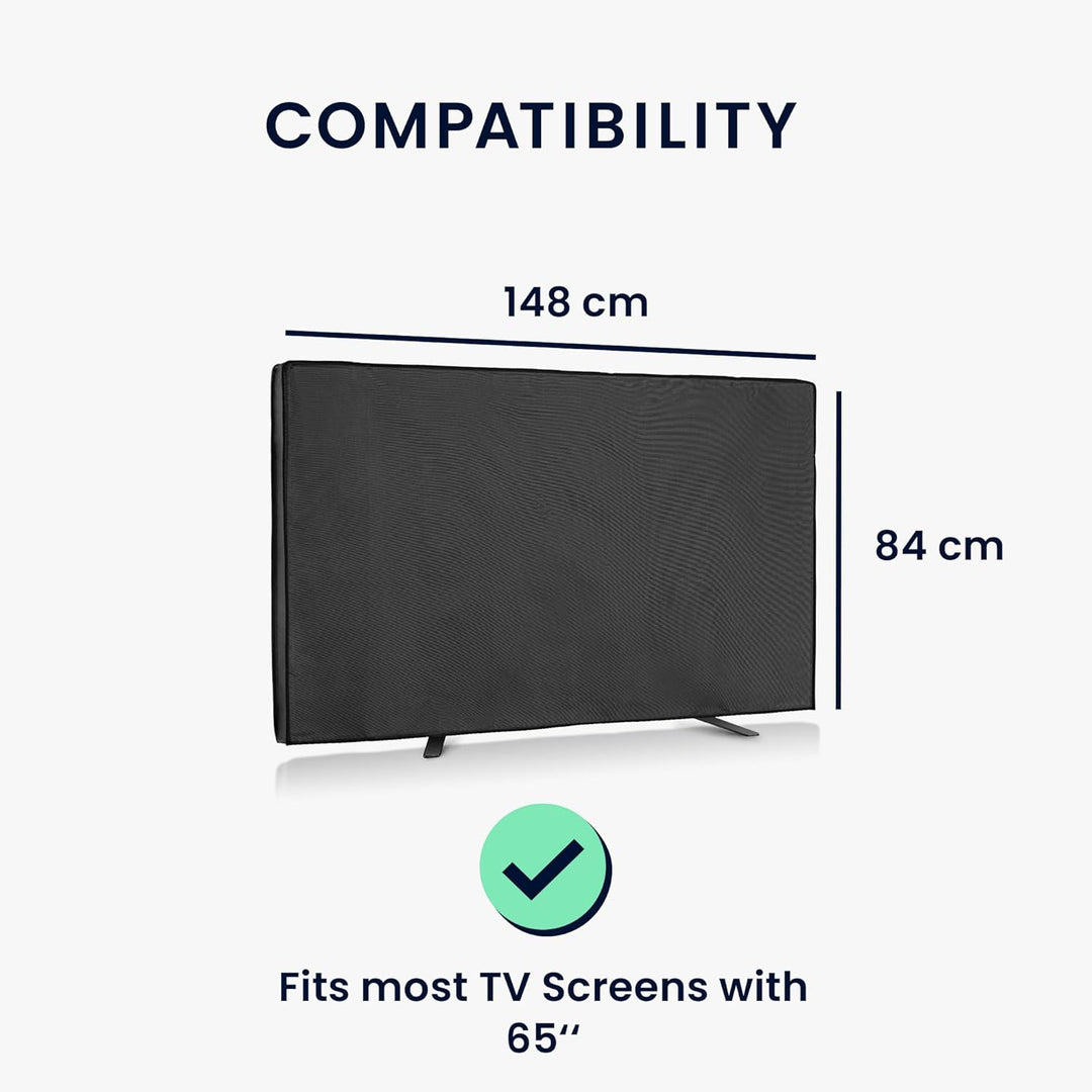 kwmobile 65" TV Outdoor TV Abdeckung - Fernseher Hülle Bildschirmschutz - Schutzhülle wetterfest - S