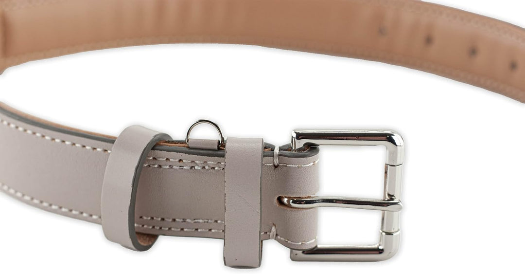 Brute Strength Hundehalsband aus Leder - Hellgrau - XL - 56-63 cm XL - 56-63 cm Hellgrau, XL - 56-63