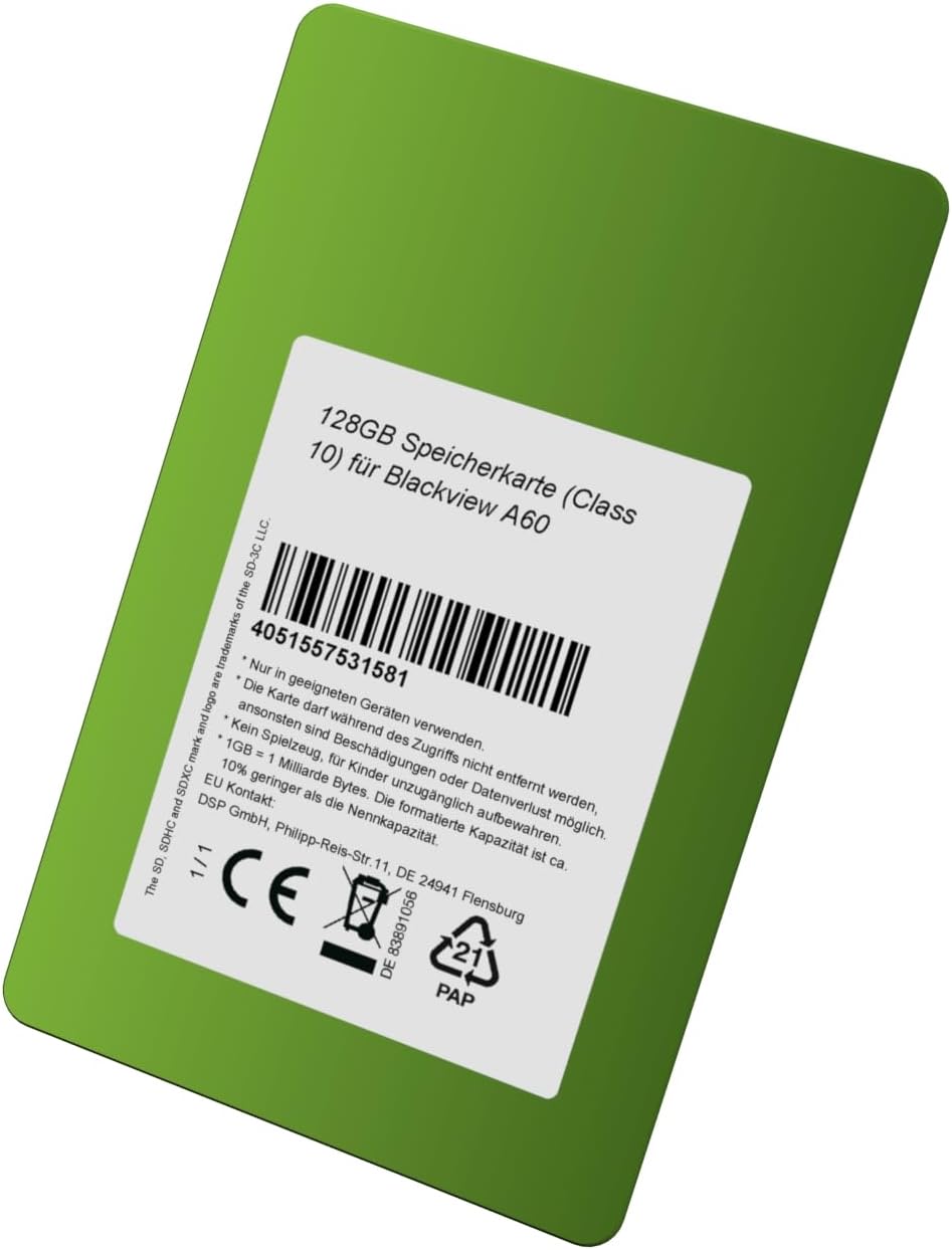 128GB Speicherkarte (Class 10) für Blackview A60