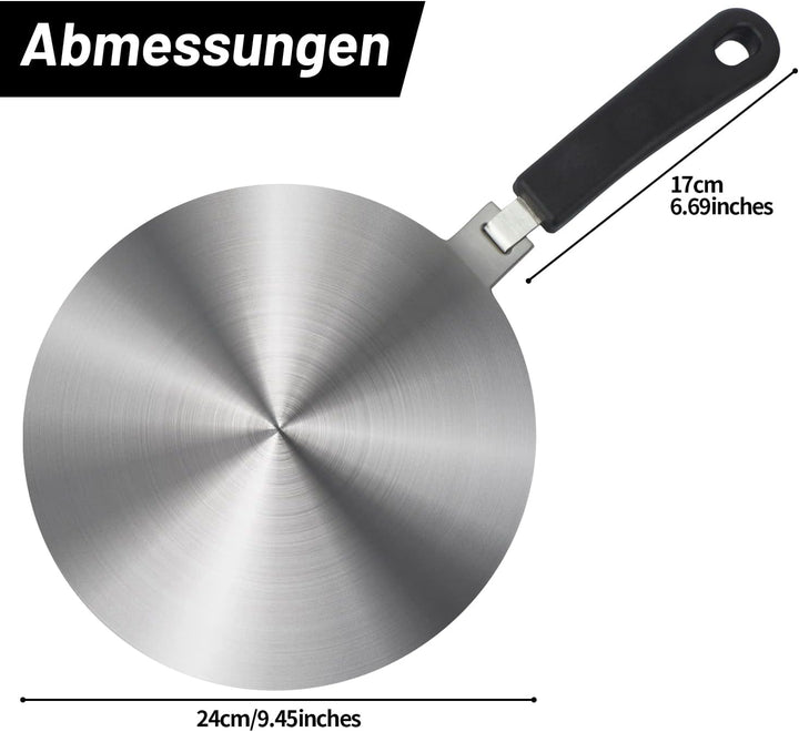 LEUOVE Induktion Adapter 24cm, Induction Plate für Kaffeekannen und Kochgeschirr auf Induktionskochf
