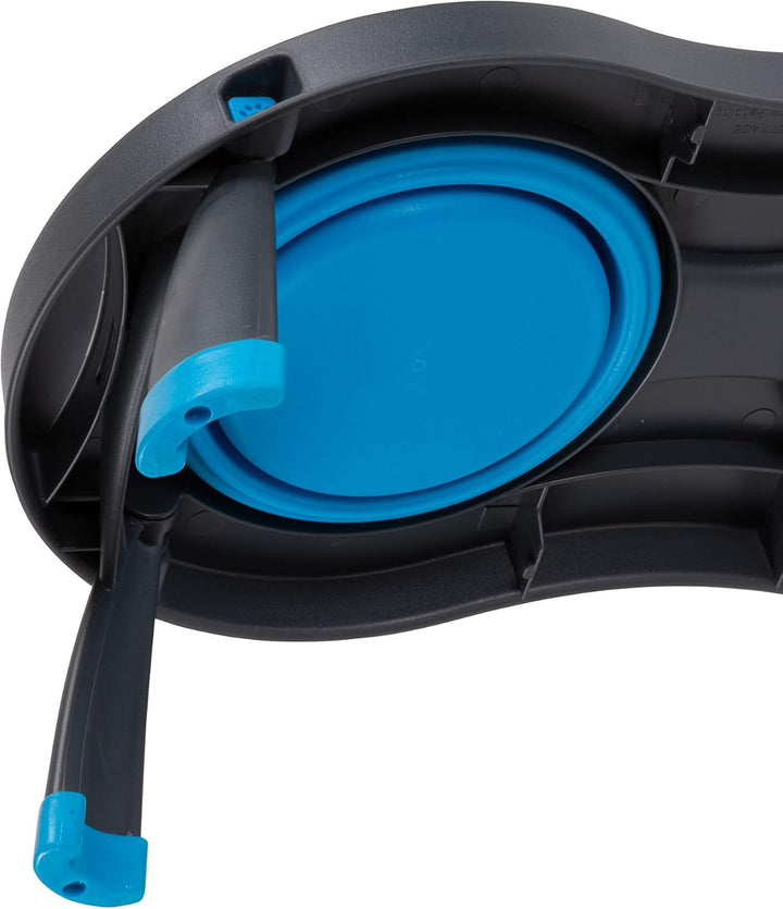 Dexas Pets PW1104322194 Doppelerhöhter Futterspender für 2,5 Tassen, Blau Large/2.5 Cup Capacity Bow
