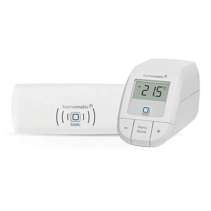 Homematic IP Smart Home Starter Set Heizen – Basic, Digitale Steuerung für Heizung mit oder ohne App