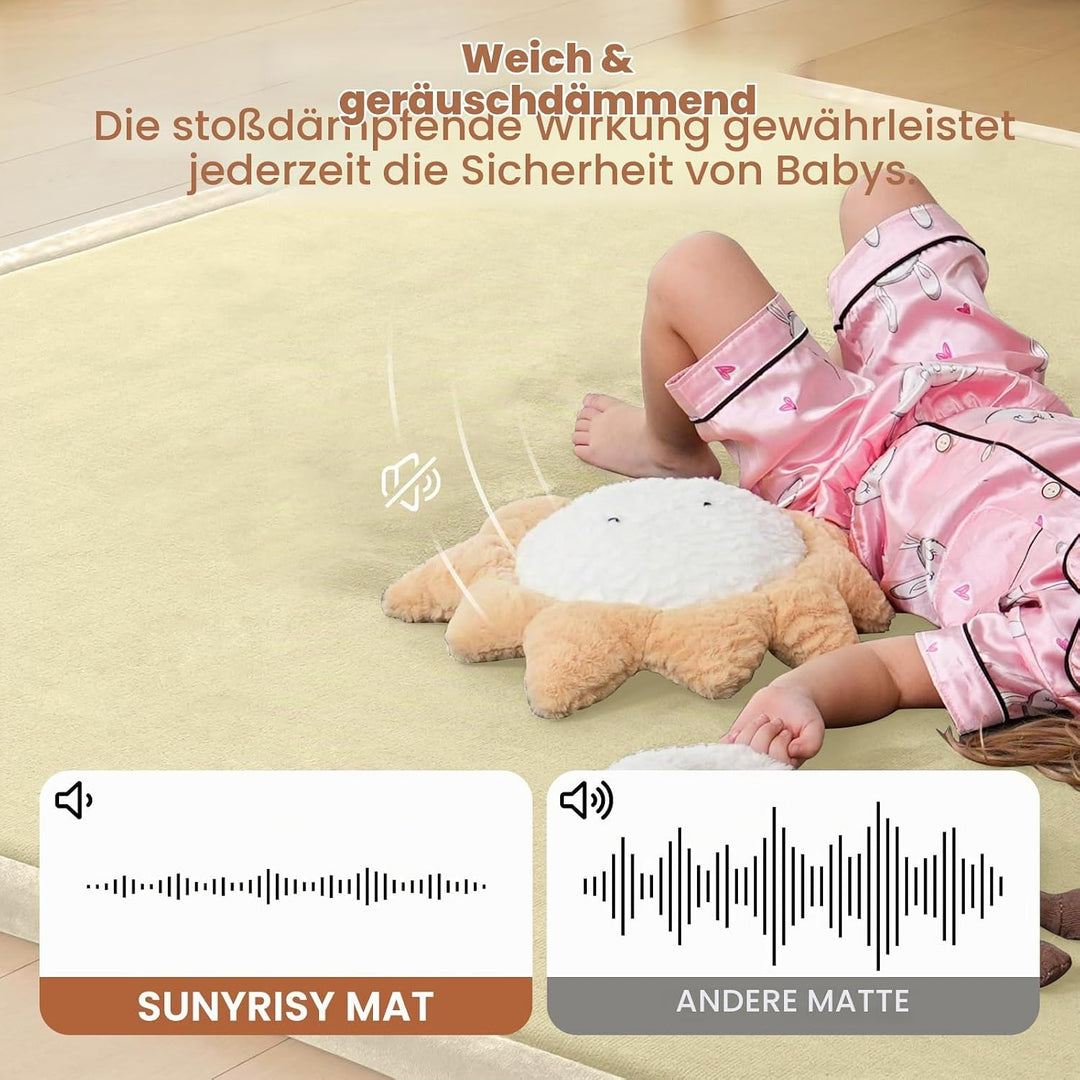 SUNYRISY Krabbelmatte Baby Spielmatte, 3.5cm Dicke Kinderzimmer Spielteppich Kinder Teppich für Mädc