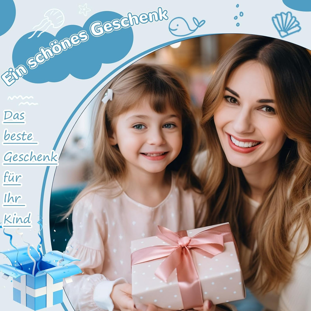 Meer Welt Mobile Baby Windspiele – Baby Mobile für Bett, 3D Häkeln Oktopus Babybett Mobile Wickeltis