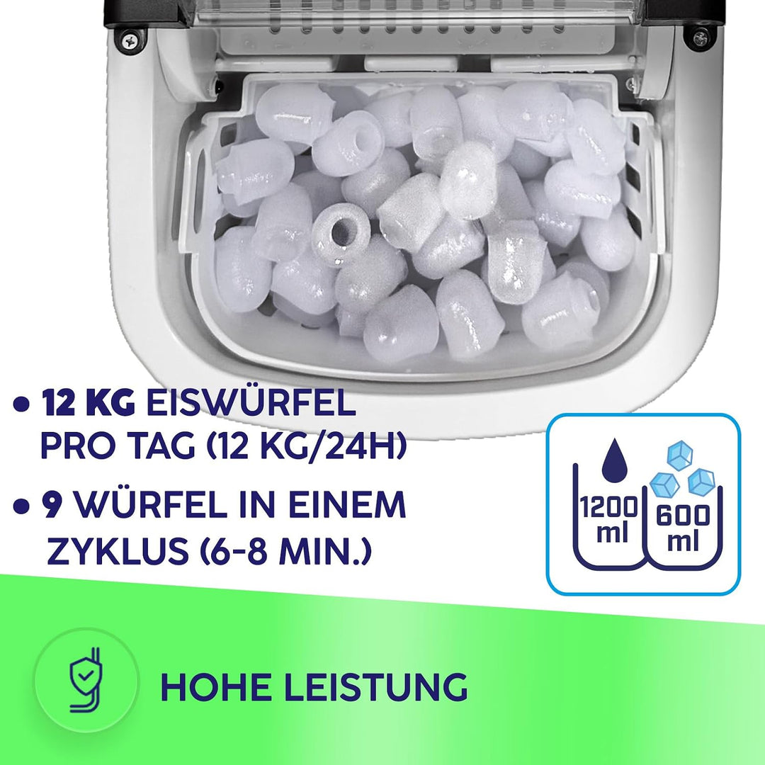 MPM Eiswürfelmaschine, 12 kg/24 h, 2 Grössen, Selbstreinigung MKD-105
