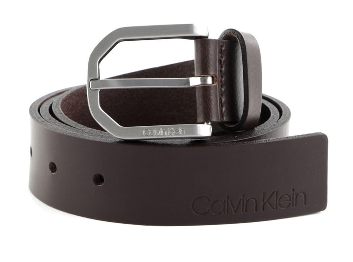 Calvin Klein Essential Plus Faceted 35MM Belt W105 Dark Brown