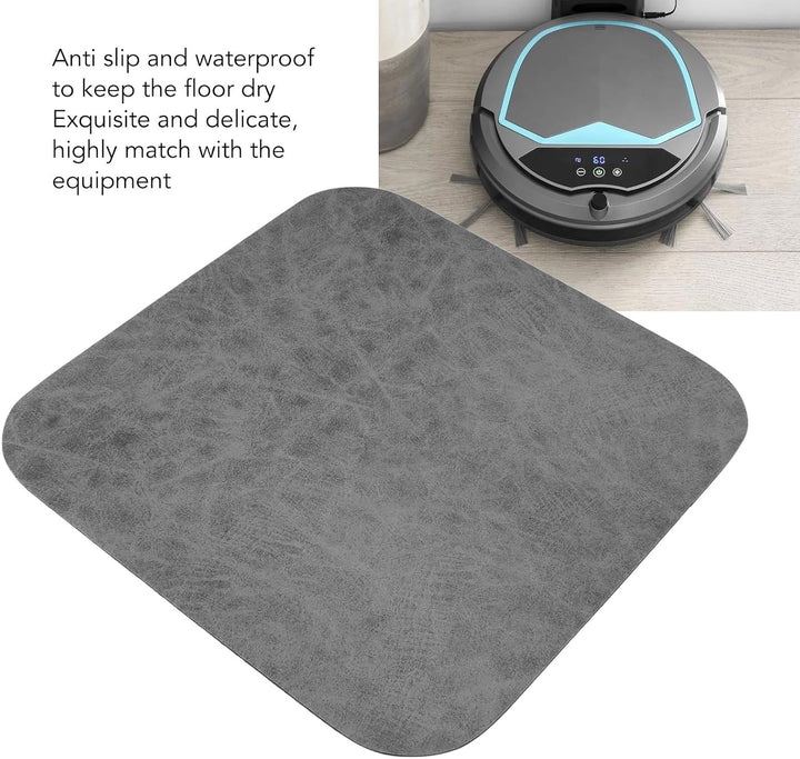 Saugfähige Matte für Roboter-Staubsauger, rutschfest, Wasserdicht, Gummimaterial, Schwarze Seite nac